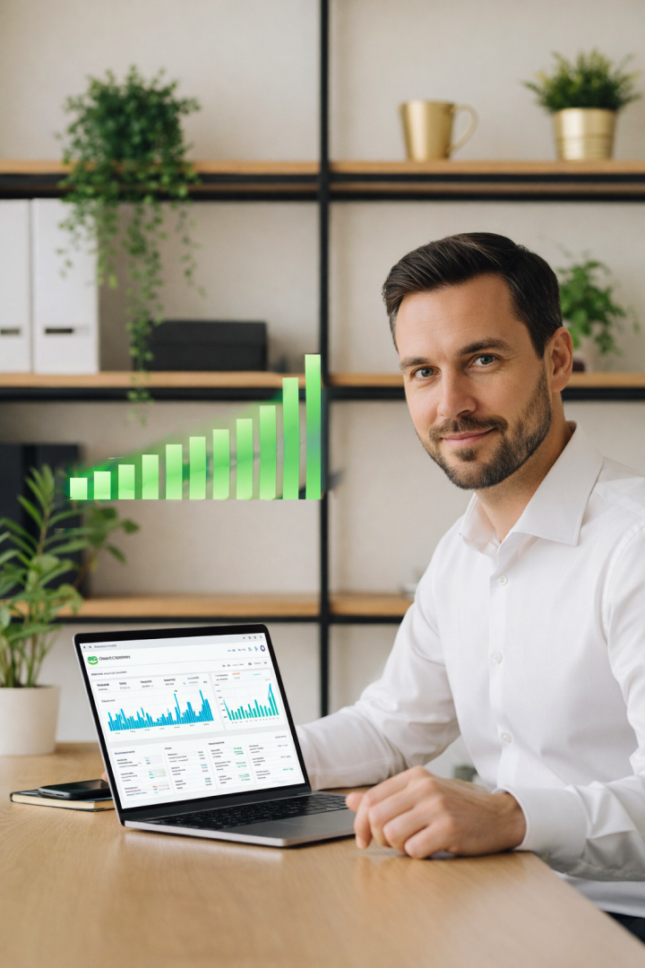 Person reviewing an optimized AWS bill with more cloud spend control